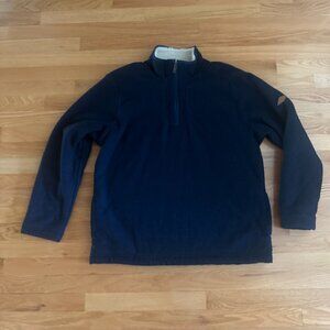 Orvis Men's 1/4 Zip Fleece Lined Navy Pullover Size Large